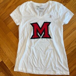 NEW Miami University Ohio 1808 T-shirt white with red ‘M’ size large